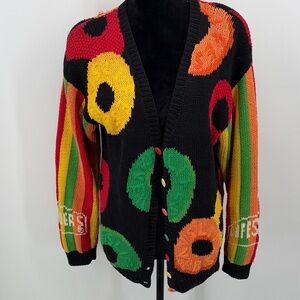 Vintage sweater Lifesaver candy by The Eagle’s Eye cardigan knit size medium